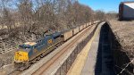 CSX 3255 with a nice greeting, is about to cross under Perkins Ave.